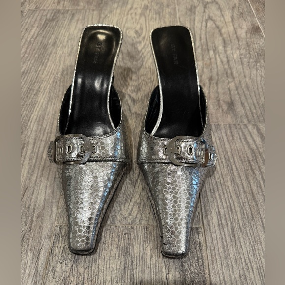 By Far silver Evelyn mules - Picture 3 of 10